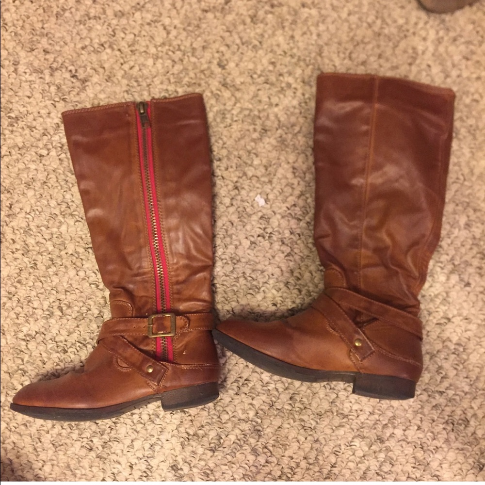 Francesca’s Red Zipper Boots